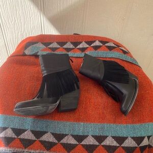 Ladies black boots by Very Volatile. 3 inch heel.